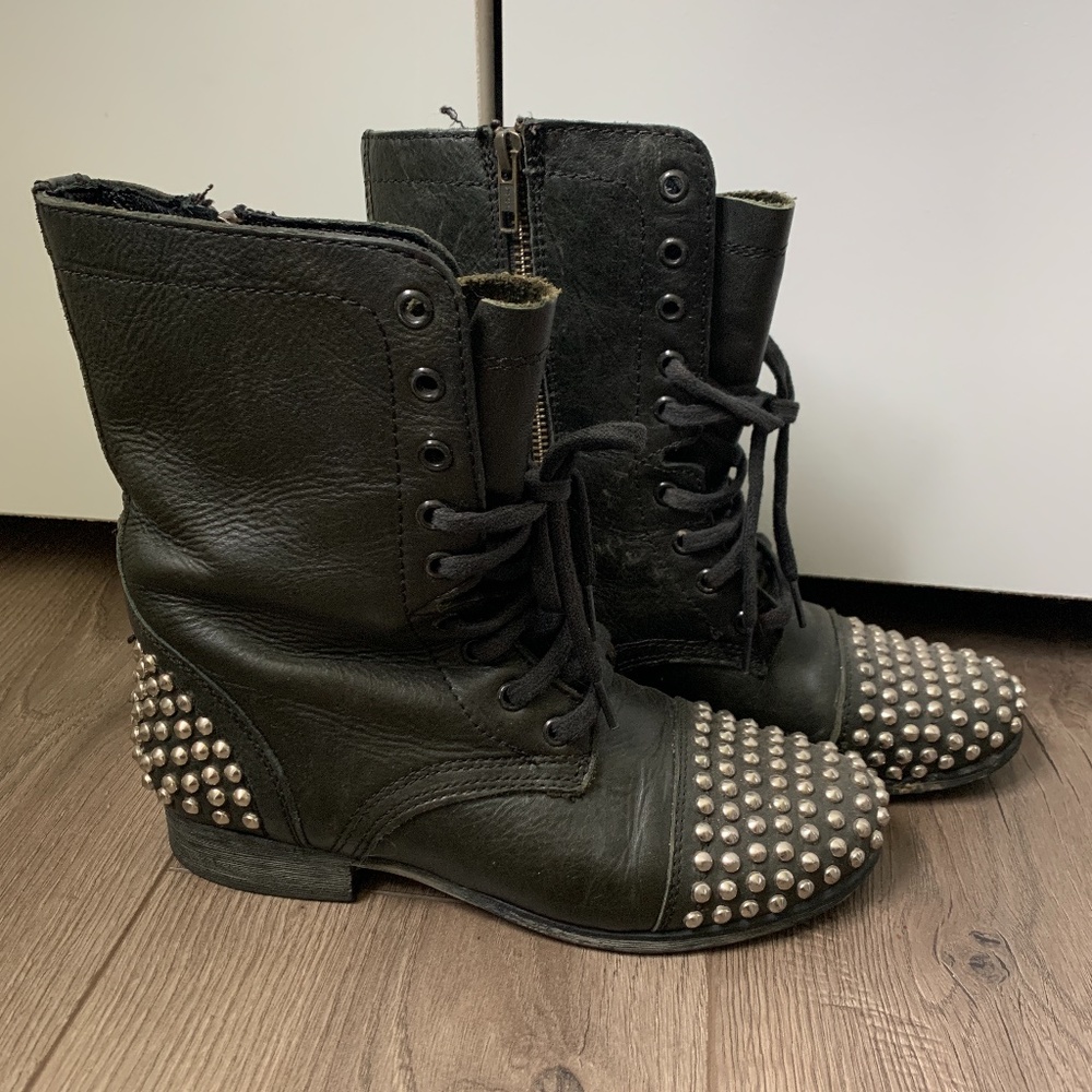Steve Madden Tarnney Studded Combat Boots